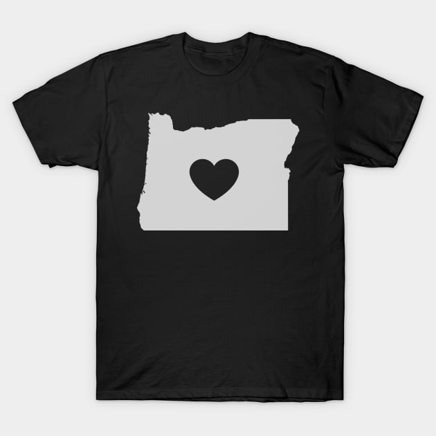 Oregon Love Heart T-Shirt by helloshirts